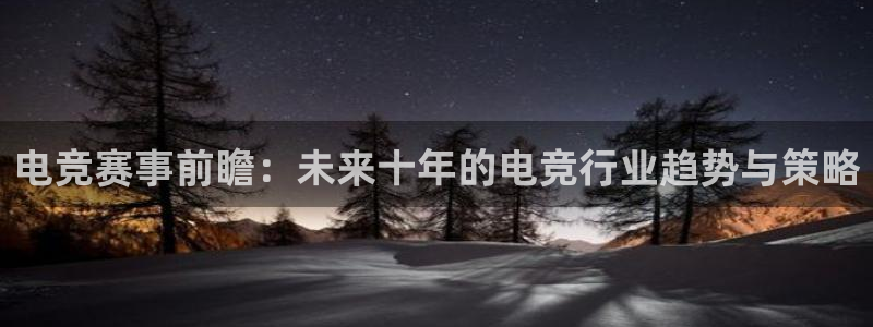 ob电竞网站：电竞赛事前瞻：未来十年的电竞行业趋势与策略